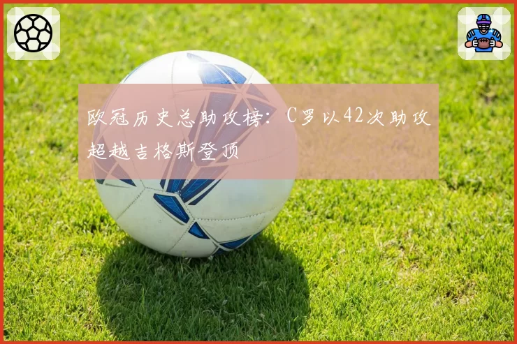 欧冠历史总助攻榜：C罗以42次助攻超越吉格斯登顶